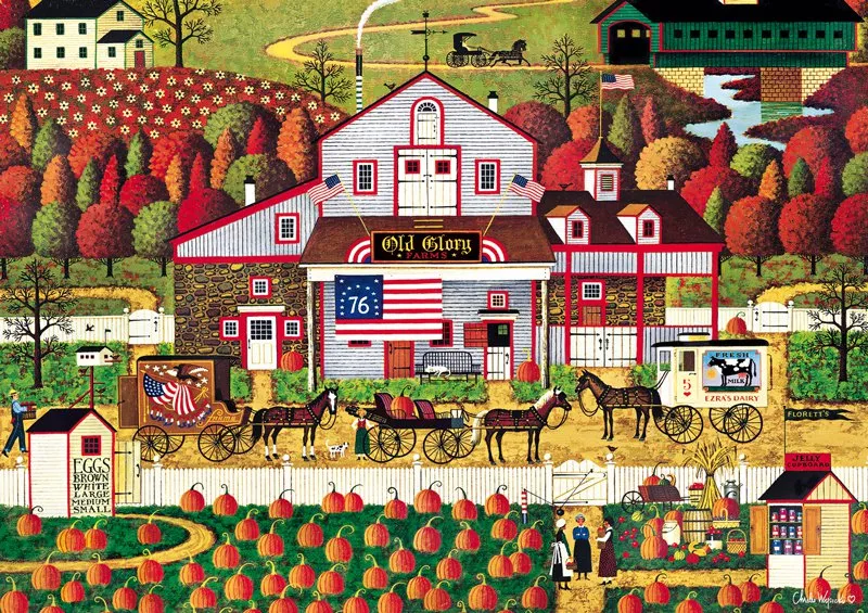 PFG Autumn Farms, Charles Wysocki (500pcs) (Usage/Used - PUZZLES FOR GOOD)