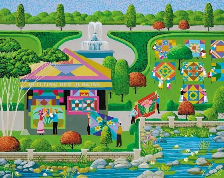 PFG Hometown Collection - Quilting Bee (300pcs) (Usage/Used - PUZZLES FOR GOOD)