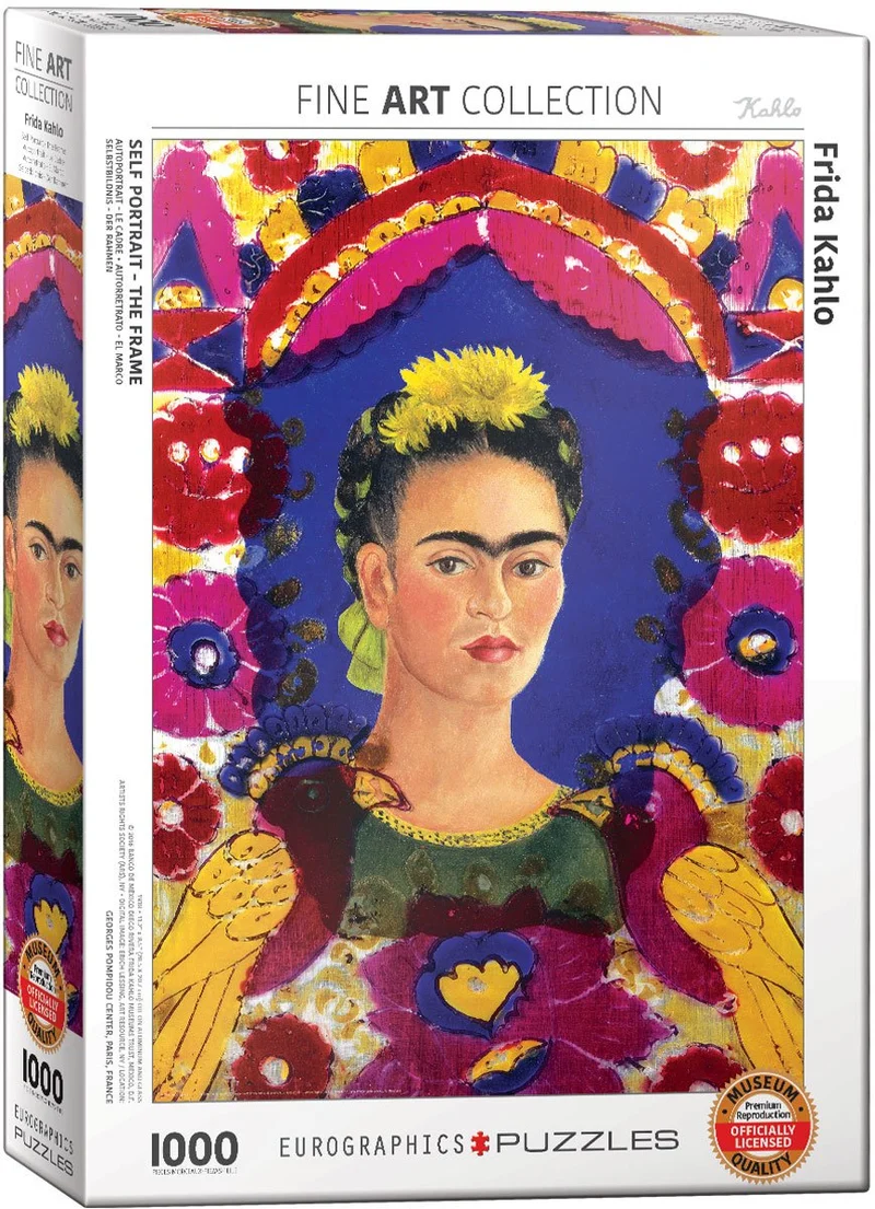 PFG Fine Art: Self Portrait/The Frame, Frida Kahlo (Usage/Used - PUZZLES FOR GOOD)