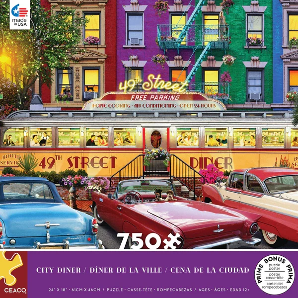 PFG City Diner, Gary Walton (750pcs) (Usage/Used - PUZZLES FOR GOOD)