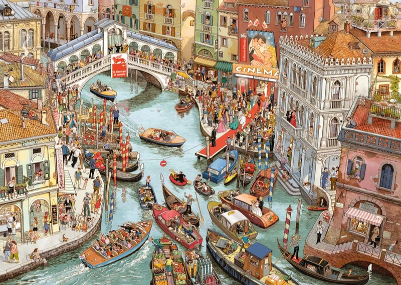 PFG O Sole Mio!, Göbel & Knorr (2000pcs) (Triangular Box) (Usage/Used - PUZZLES FOR GOOD)