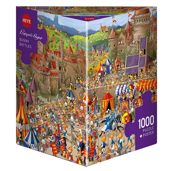 PFG Bunny Battles, Ruyer (Triangular Box) (1000pcs) (Usage/Used - PUZZLES FOR GOOD)
