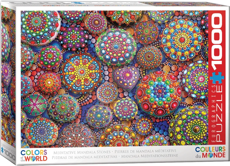 PFG Colors of the World - Meditative Mandala Stones (Usage/Used - PUZZLES FOR GOOD)