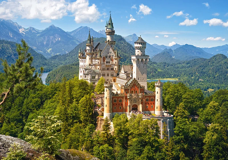 PFG View of the Neuschwanstein Castle, Germany (500pcs) (Usage/Used - PUZZLES FOR GOOD)