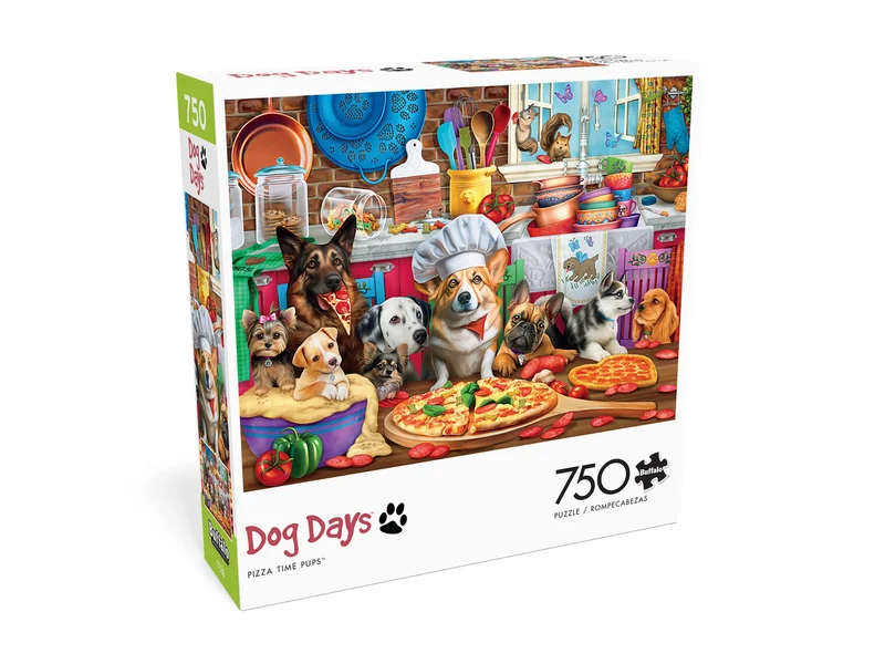PFG Dog Days - Pizza Time Pups (750pcs) (Usage/Used - PUZZLES FOR GOOD)
