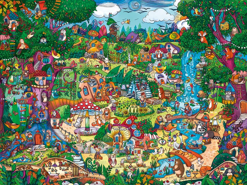 PFG Wonderwoods, Berman (Triangular Box) (1500pcs) (Usage/Used - PUZZLES FOR GOOD)