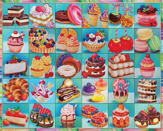 PFG Sweets, Myroslava Voloschuk (1000pcs) (Usage/Used - PUZZLES FOR GOOD)