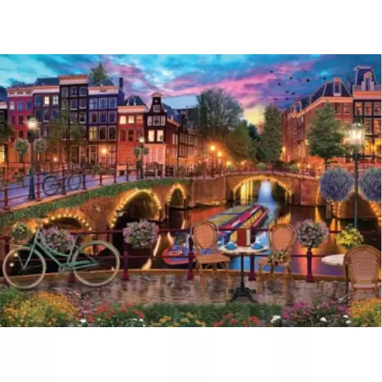 PFG Amsterdam Canals, David MacLean (1000pcs) (Usage/Used - PUZZLES FOR GOOD)