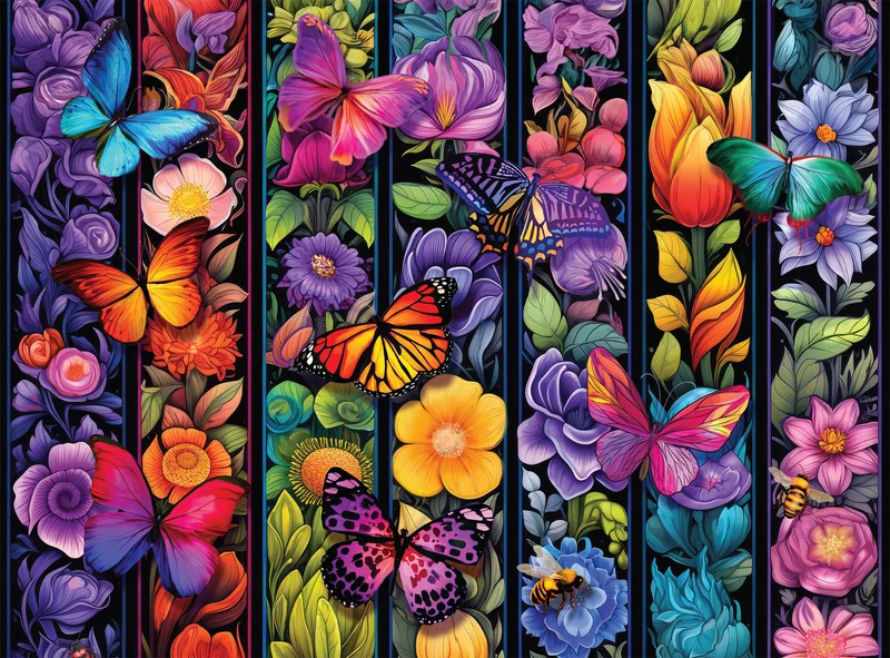 PFG Signature Collection - Flowers and Flyers (1000pcs) (Usage/Used - PUZZLES FOR GOOD)