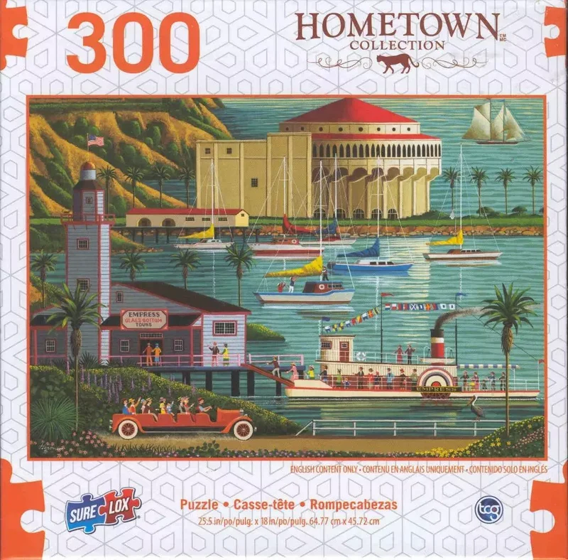 PFG Hometown Collection - Avalon Harbour Catalina Island (300pcs) (Usage/Used - PUZZLES FOR GOOD)