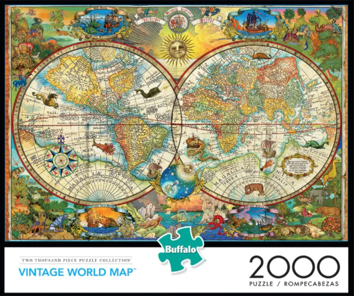 PFG Vintage World Map (Usage/Used - PUZZLES FOR GOOD)