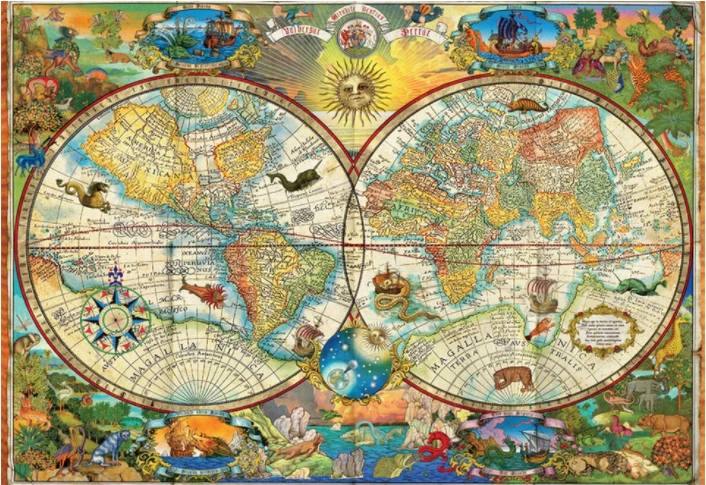 PFG Vintage World Map (Usage/Used - PUZZLES FOR GOOD)