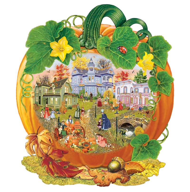 PFG Victorian Pumpkin, Rosiland Solomon (SHAPED) (300pcs) (Usage/Used - PUZZLES FOR GOOD)