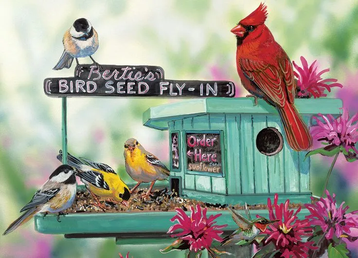 PFG Bertie's Bird Seed Fly-In, Janene Grende (300pcs) Usage/Used - PUZZLES FOR GOOD)