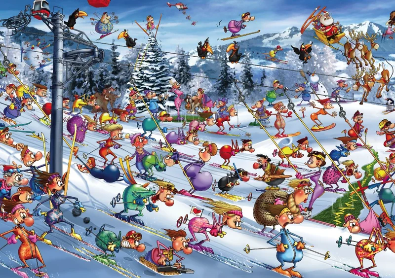 Christmas Skiing, Francois Ruyer