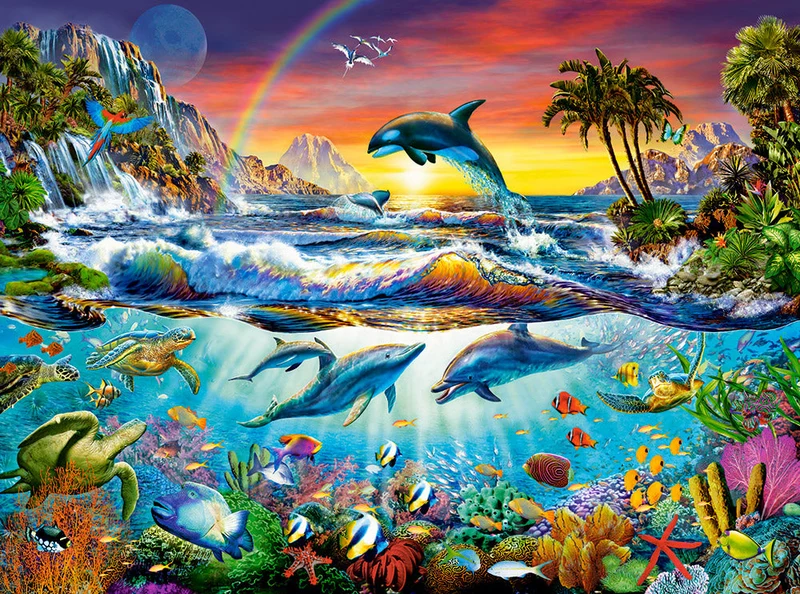 PFG Paradise Cove, Adrian Chesterman (3000pcs) (Usage/Used - PUZZLES FOR GOOD)