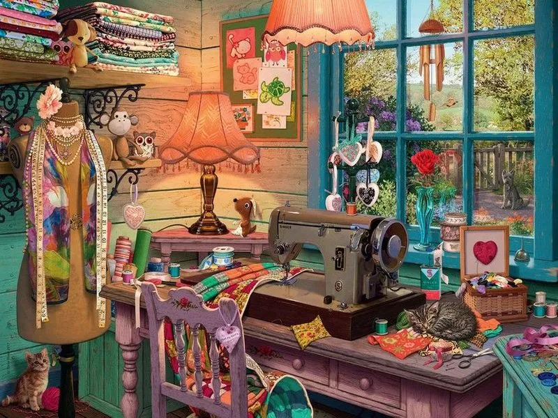 PFG Ravensburger The Sewing Shed, Steve Read (Usage/Used - PUZZLES FOR GOOD)