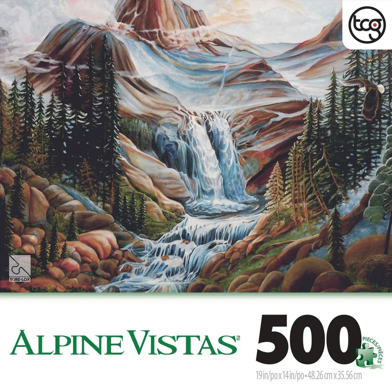 PFG Alpine Vistas - Eagles-Eye View (500pcs) (Usage/Used - PUZZLES FOR GOOD)