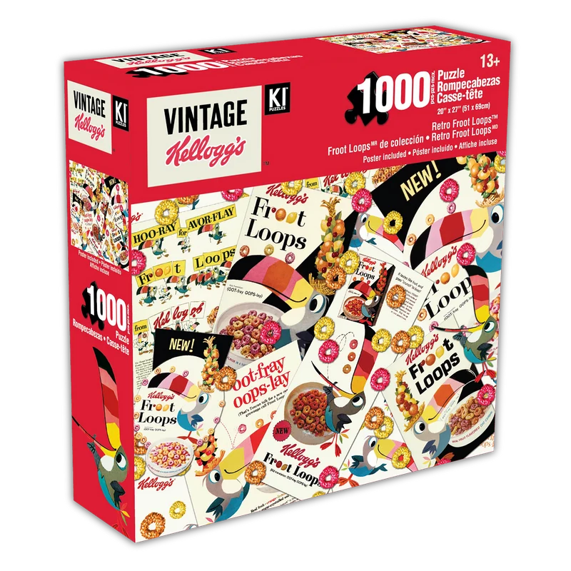PFG Vintage Kellogg's - Retro Froot Loops (1000pcs) (Usage/Used - PUZZLES FOR GOOD)