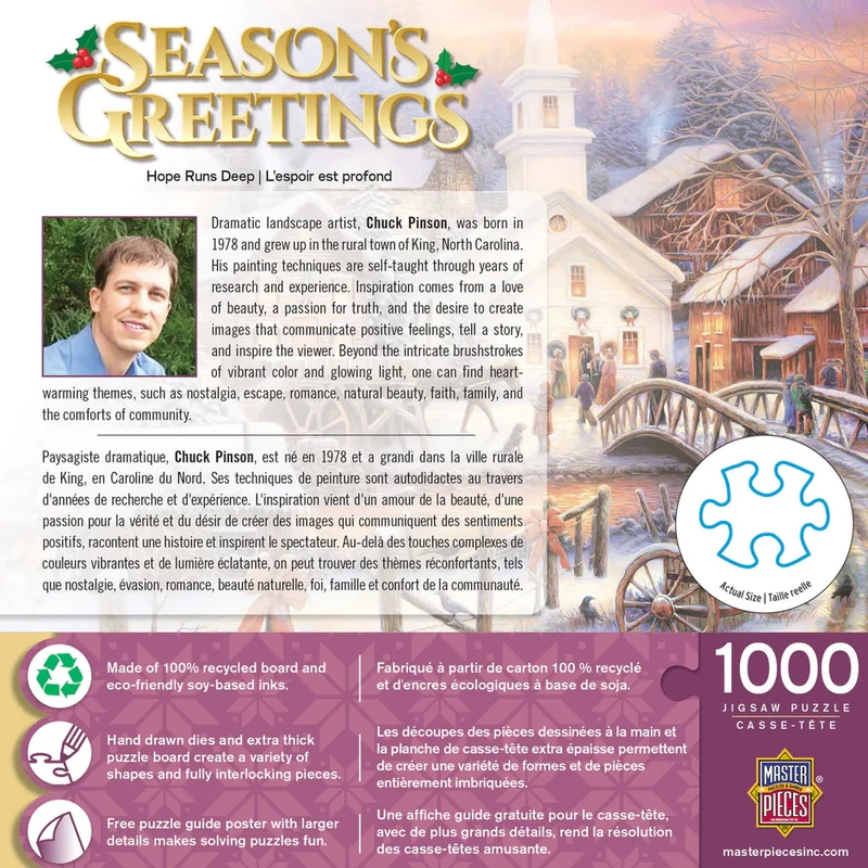 PFG Season's Greetings - Hope Runs Deep, Chuck Pinson (1000pcs) (Usage/used - PUZZLES FOR GOOD)