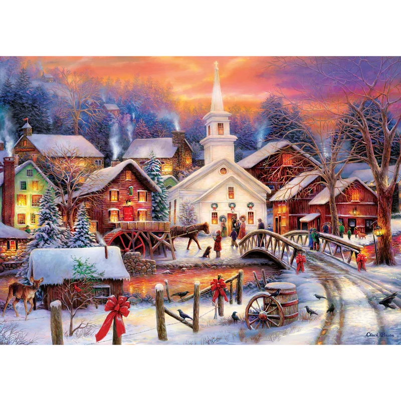 PFG Season's Greetings - Hope Runs Deep, Chuck Pinson (1000pcs) (Usage/used - PUZZLES FOR GOOD)