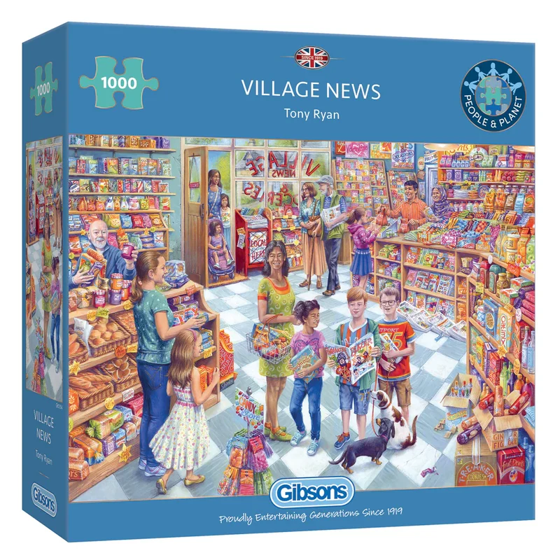 PFG Village News, Tony Ryan (1000pcs) (Usage/Used - PUZZLES FOR GOOD)