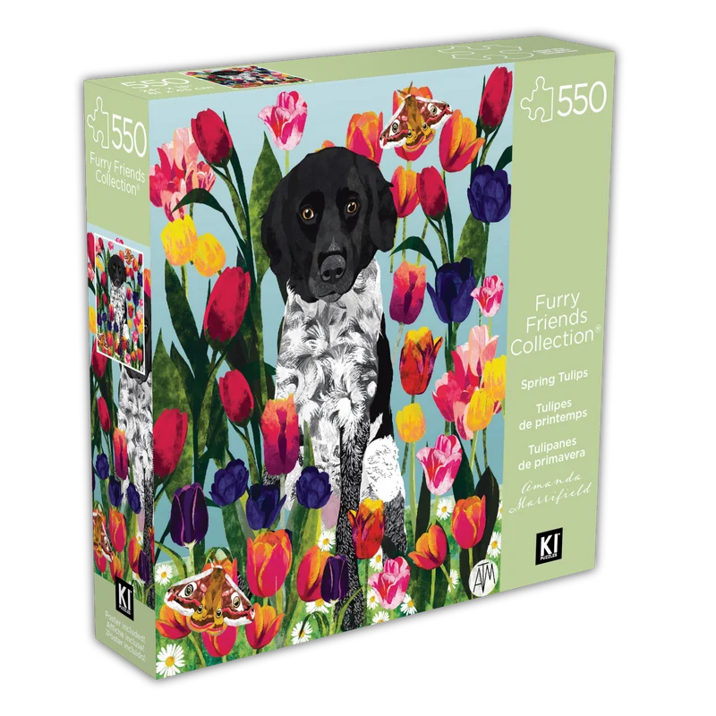 PFG Furry Friends - Spring Tulips (550pcs) (Usage/Used - PUZZLES FOR GOOD)