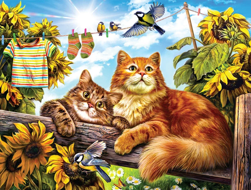PFG Cats - Summer Play (750pcs) (Usage/Used - PUZZLES FOR GOOD)