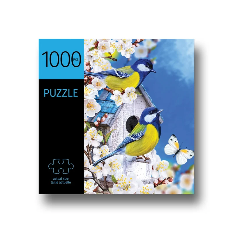 PFG Great Tit Birds on Cherry Blossom (Usage/Used - PUZZLES FOR GOOD)