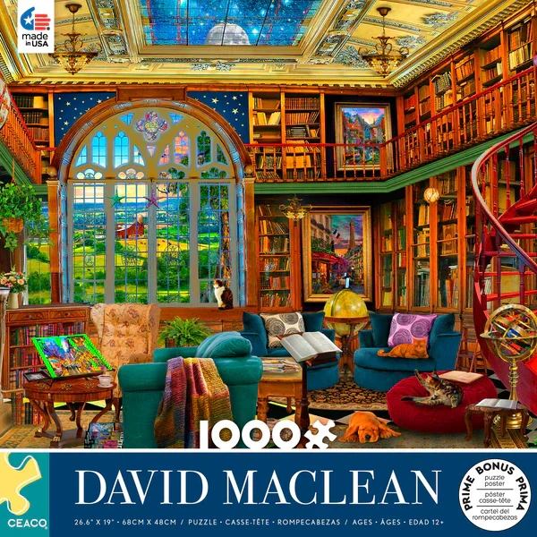 PFG Country Library, David MacLean (1000pcs) (Usage/Used - PUZZLES FOR GOOD)