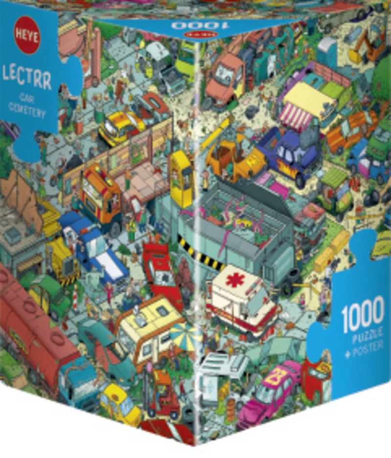 PFG Car Cemetery (1000pcs) (Triangle Box) (Usage/Used - PUZZLES FOR GOOD)