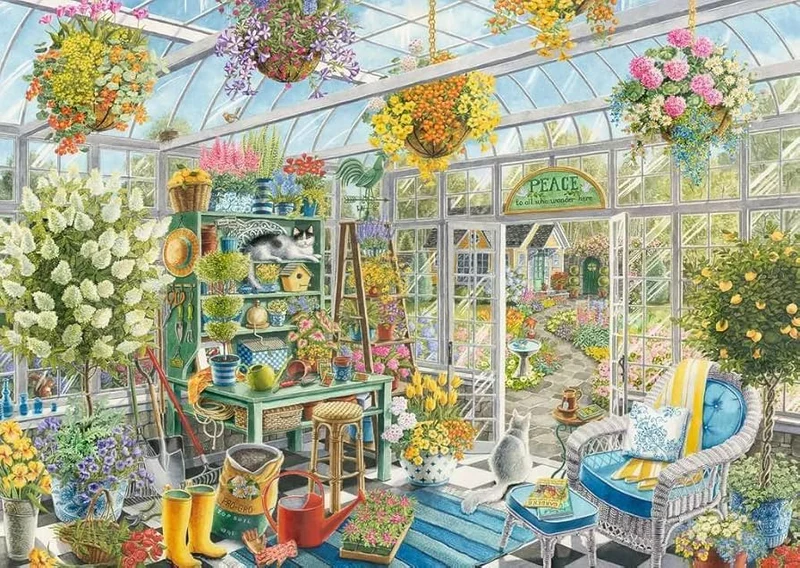 PFG Ravensburger Greenhouse Heaven (1000pcs) (Usage/Used - PUZZLES FOR GOOD)
