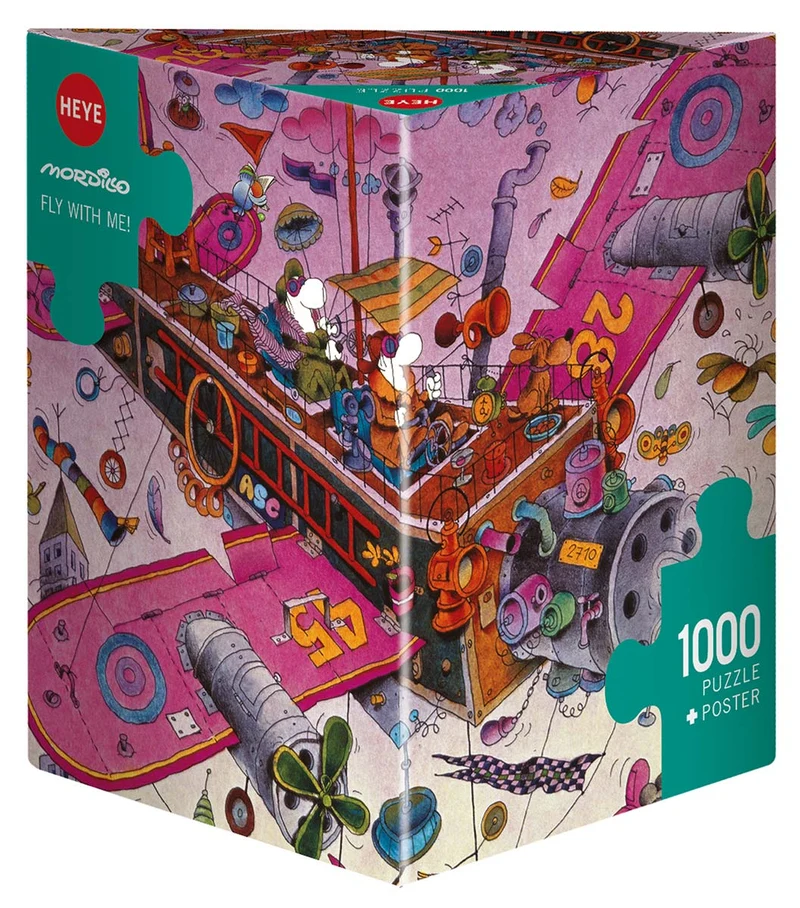 PFG Fly With Me, Mordillo (Triangular Box) (1000pcs) (Usage/Used - PUZZLES FOR GOOD)
