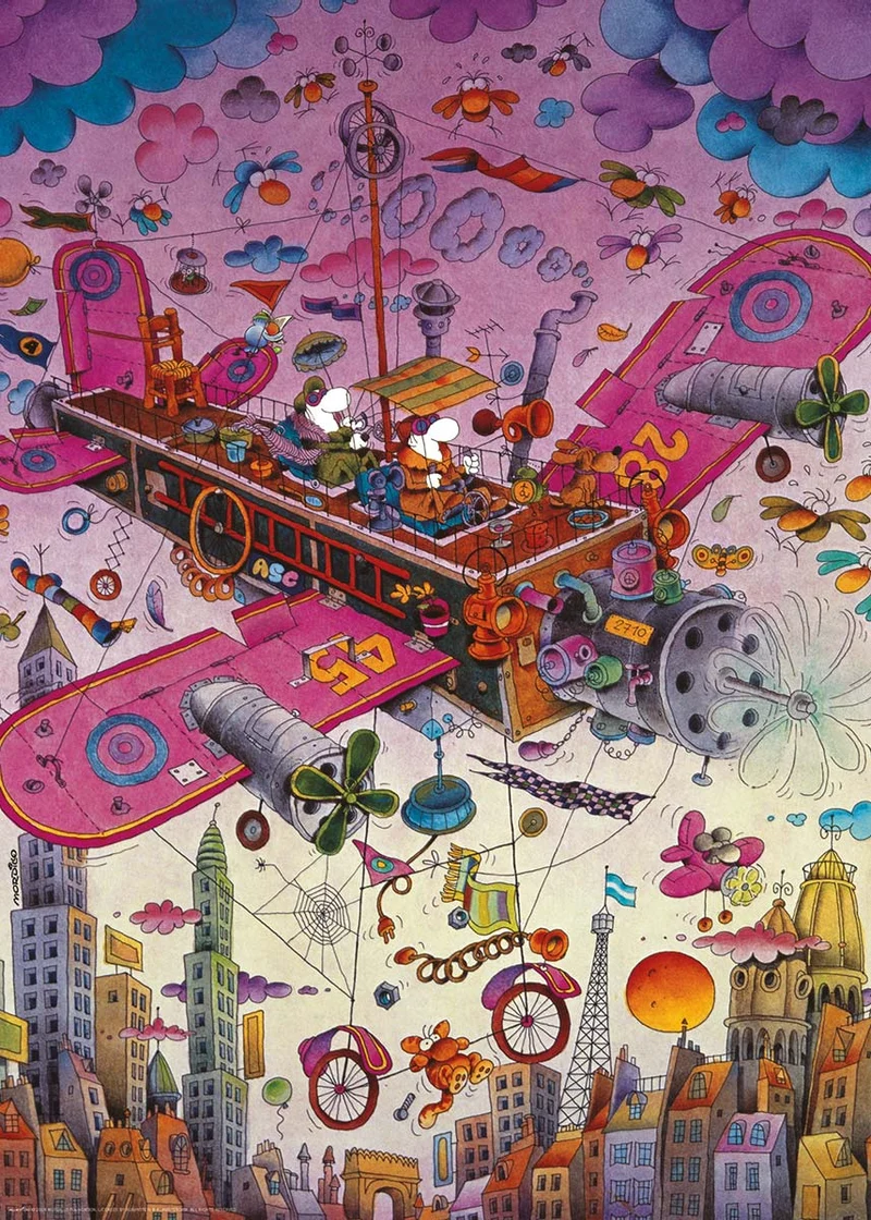 PFG Fly With Me, Mordillo (Triangular Box) (1000pcs) (Usage/Used - PUZZLES FOR GOOD)