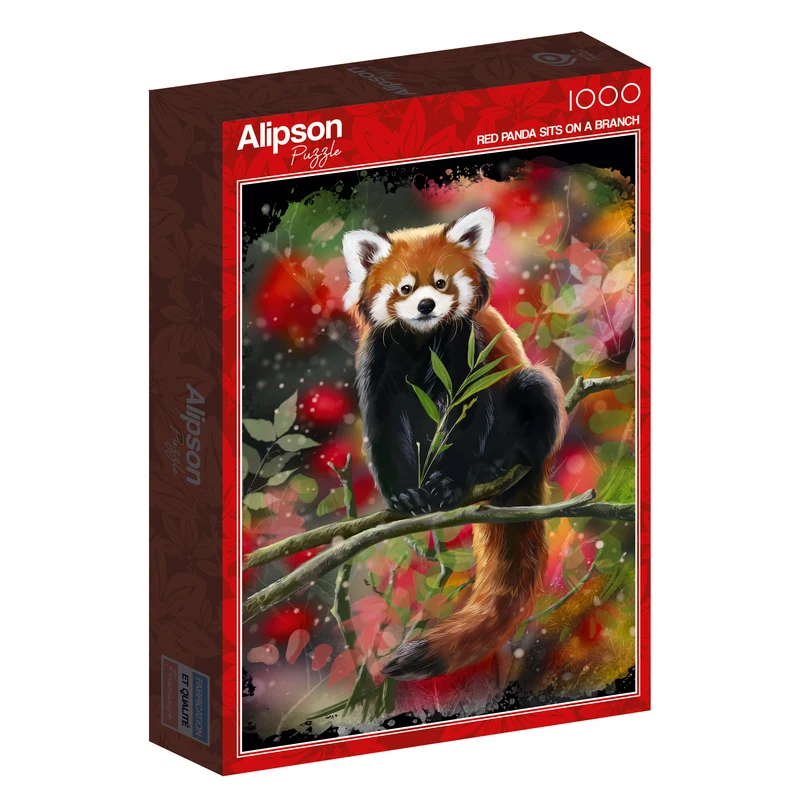 Red Panda Sits on a Branch (1000pcs)