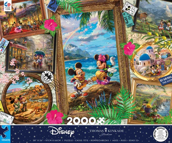 DMG Disney Dreams - Mickey & Minnie Travel Collage, Thomas Kinkade (2000pcs) (DAMAGED BOX)
