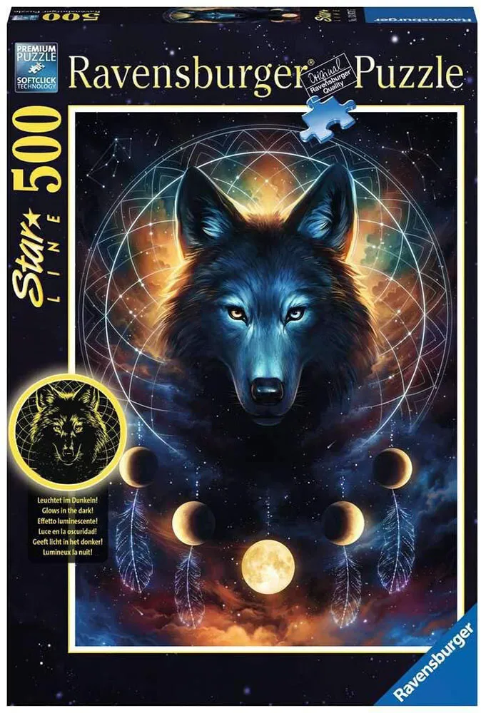 Ravensburger Glowing Wolf (500pcs) (Glow-in-Dark)