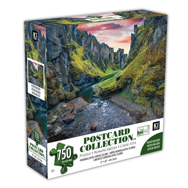PFG Postcard Collection - Fjadrargljufur Canyon, Iceland (750pcs) (Usage/Used - PUZZLES FOR GOOD)