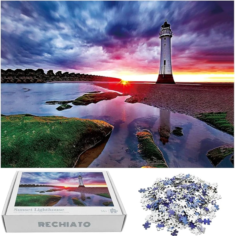 PFG Sunset Lighthouse (Usage/Used - PUZZLES FOR GOOD)