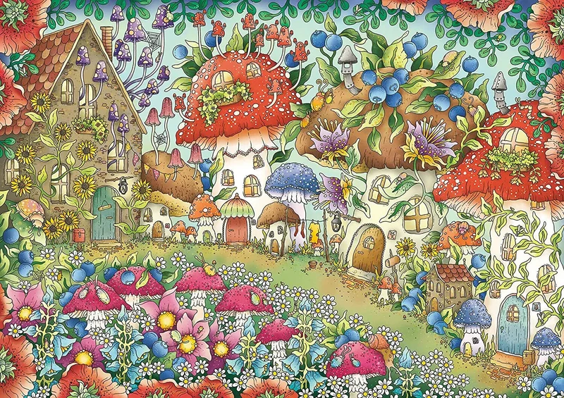 Ravensburger Cute Mushroom Houses (1000pcs)