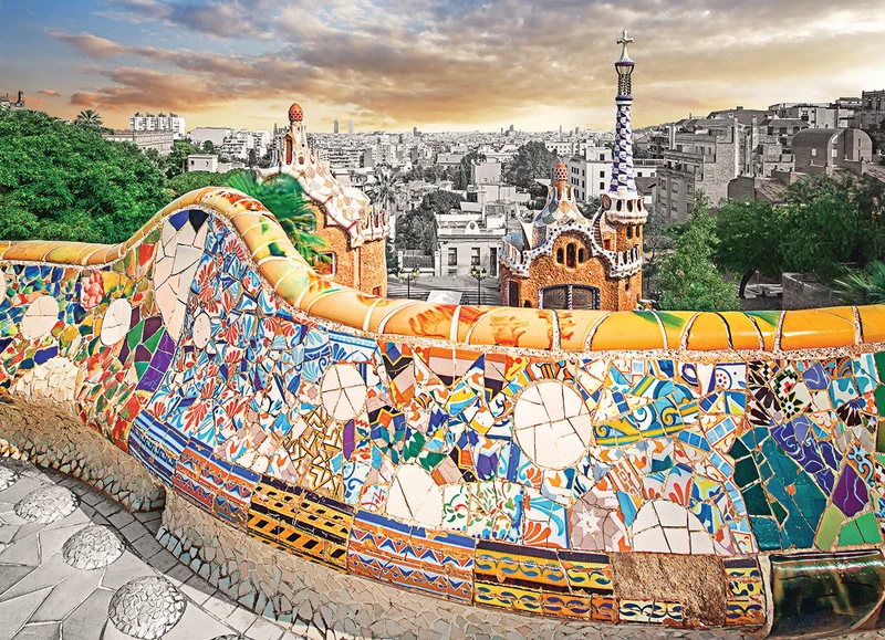PFG City Collection - Barcelona Park Güell (Usage/Used - PUZZLES FOR GOOD)