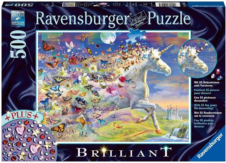 Ravensburger Butterfly Unicorn (500pcs) (Glitter)