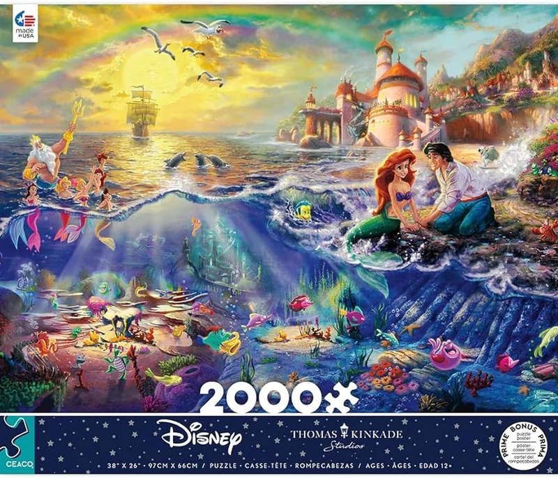 PFG Disney The Little Mermaid, Thomas Kinkade (2000pcs) (Usage/Used - PUZZLES FOR GOOD)