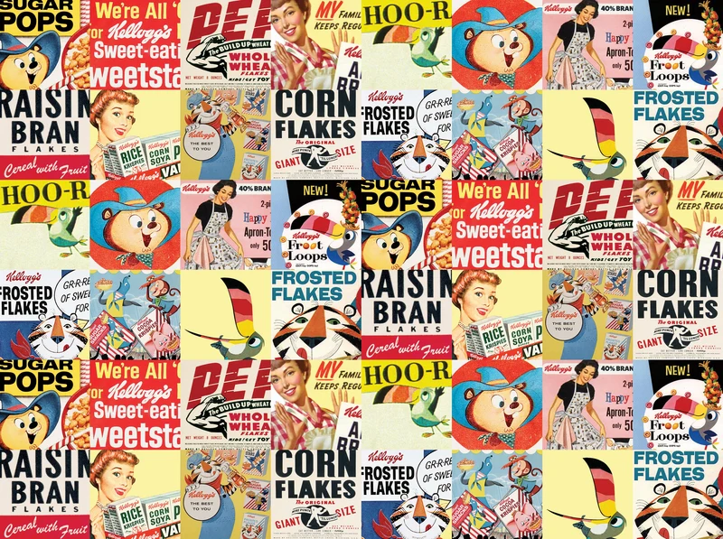 PFG Vintage Kellogg's - Pop Archive Collage (1000pcs) (Usage/Used - PUZZLES FOR GOOD)