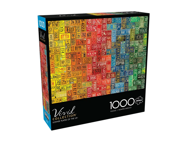 PFG Vivid Collection - Licence Plates of the US (1000pcs) (Usage/Used - PUZZLES FOR GOOD)