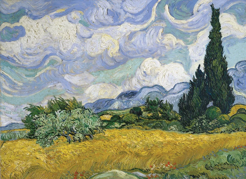 PFG Wheat Field with Cypresses, Vincent van Gogh (Usage/Used - PUZZLES FOR GOOD)