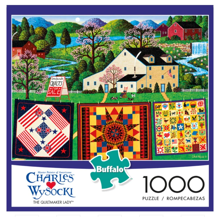 PFG The Quiltmaker Lady, Charles Wysocki (1000pcs) (Usage/Used - PUZZLES FOR GOOD)