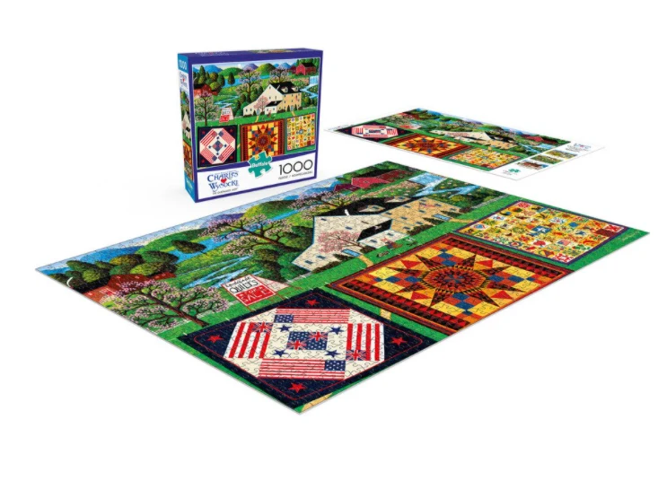 PFG The Quiltmaker Lady, Charles Wysocki (1000pcs) (Usage/Used - PUZZLES FOR GOOD)