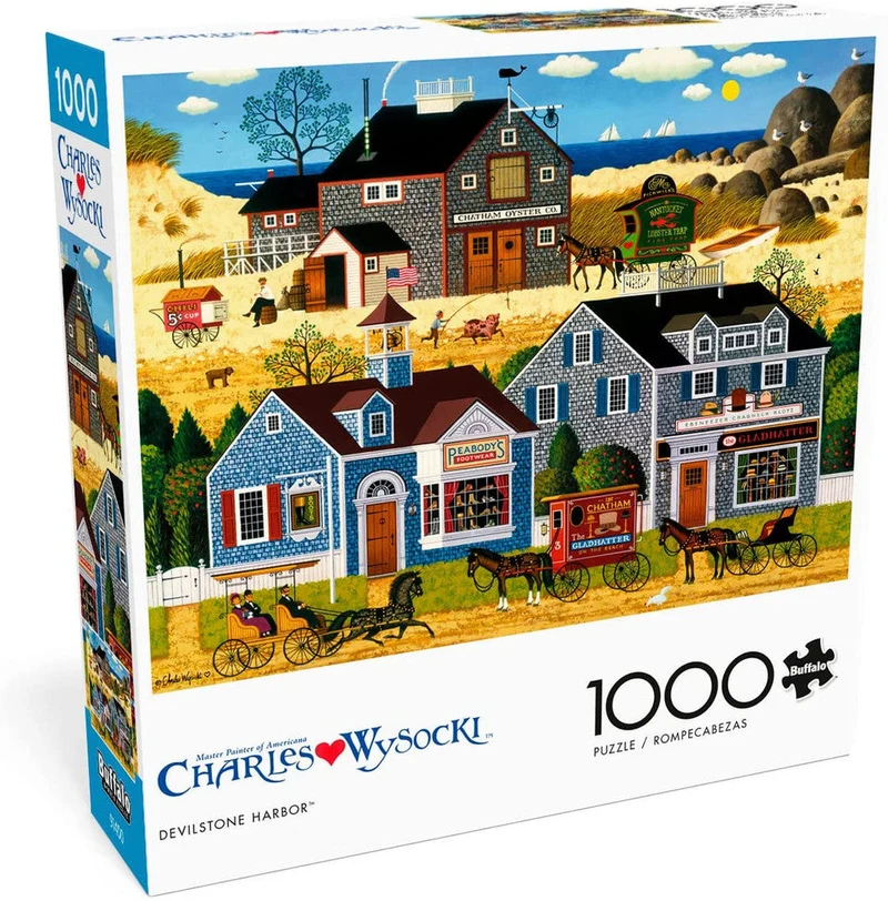 PFG Devilstone Harbor, Charles Wysocki (1000pcs) (Usage/Used - PUZZLES FOR GOOD)