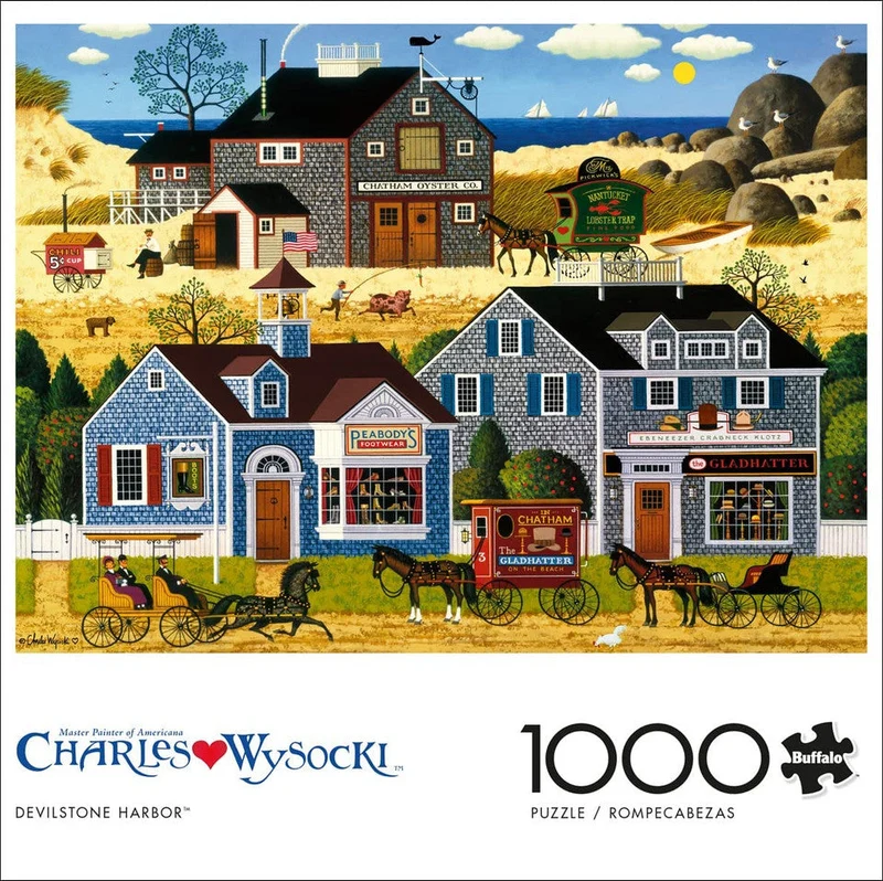 PFG Devilstone Harbor, Charles Wysocki (1000pcs) (Usage/Used - PUZZLES FOR GOOD)